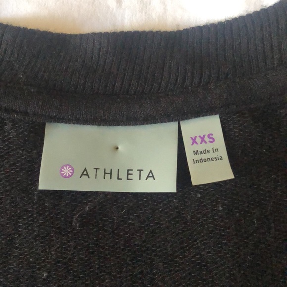 Athleta black criss cross hem sweatshirt sweater lightweight women’s size XXS - Picture 8 of 8